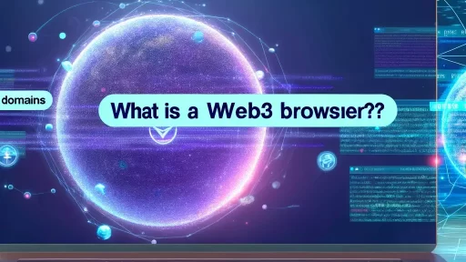 a web browser on a laptop with "what is a web3 browser?" in the search field